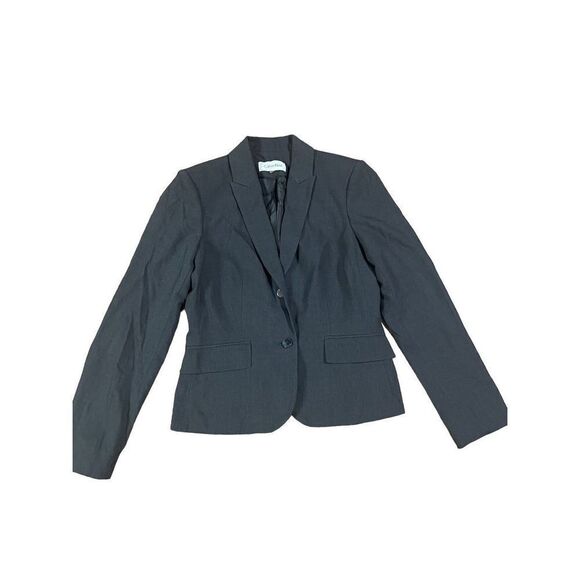 Calvin Klein womens blazer charcoal gray size med - Picture 7 of 8